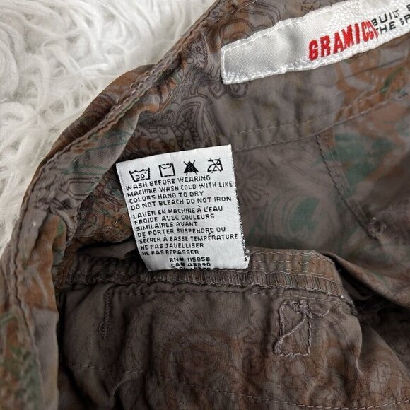 VTG Gramicci Shorts Women’s 6 Belt Loops Climbing Hiking Tan Y2K Drawstrings - Picture 8 of 8
